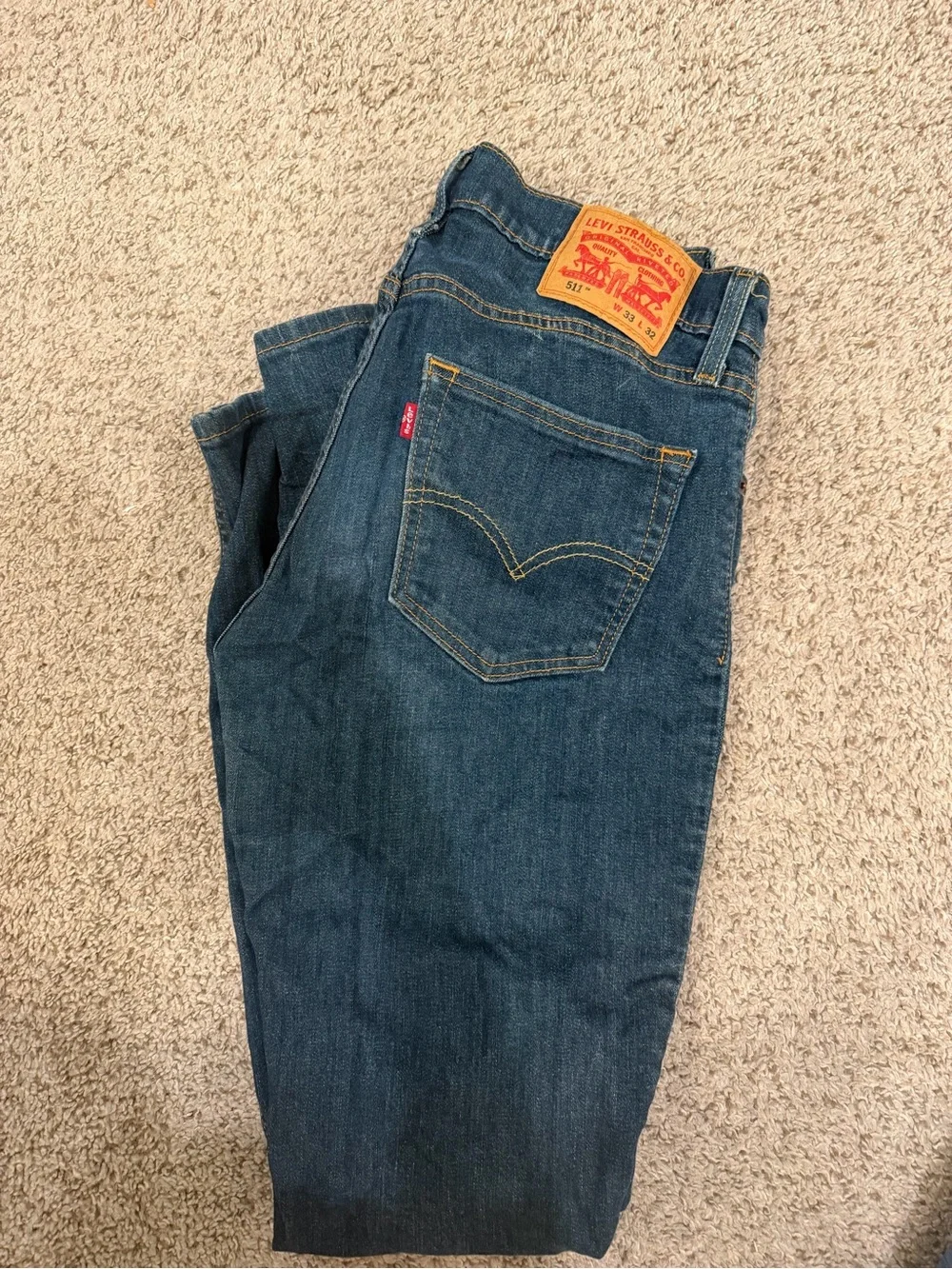 Levi's Men's Dark Blue Slim Straight Jeans